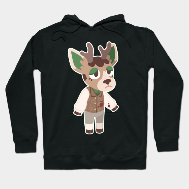 Thomas Thorne - Deer Animal Portrait Hoodie by Snorg3